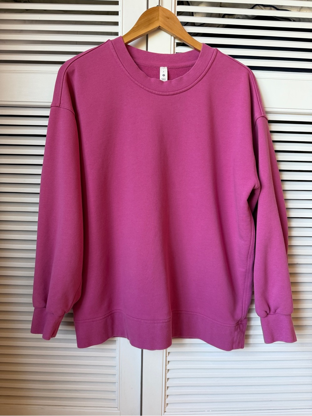 Lululemon Perfectly Oversized Crew sweatshirt, pink, 6